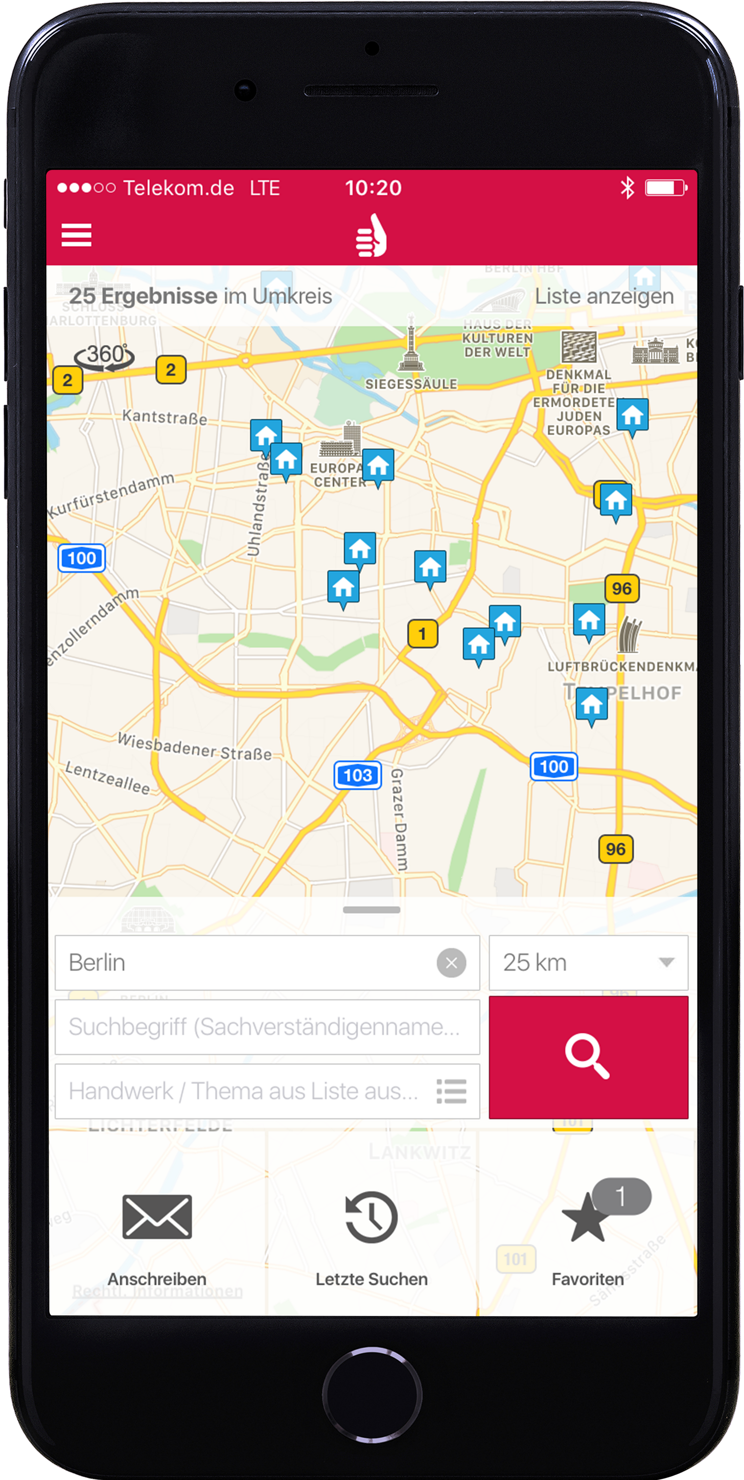 Sachverständigenradar - App Suche